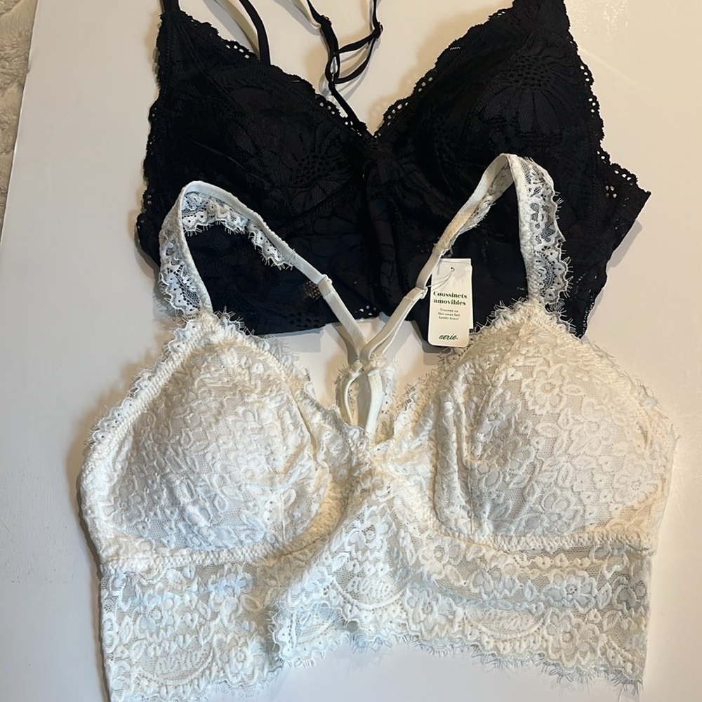 Aerie Bralettes - NWT - soft feminine lace, size M